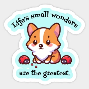 Life's Small Wonder's Cute Corgi Sticker